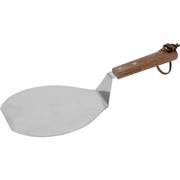 Pizza oven paddle with wooden handle
