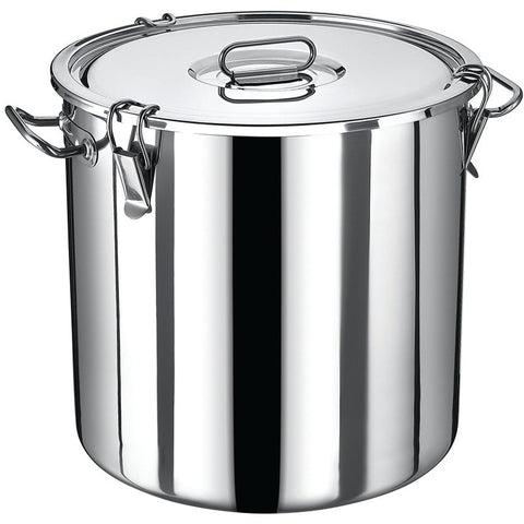Stainless steel food transport pot with locking lid 36.6 litres
