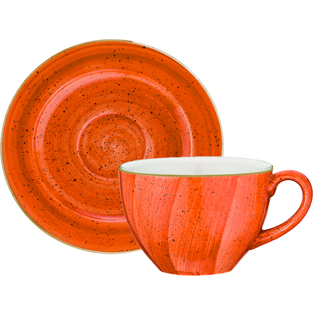 Terracotta Cup with saucer 230ml