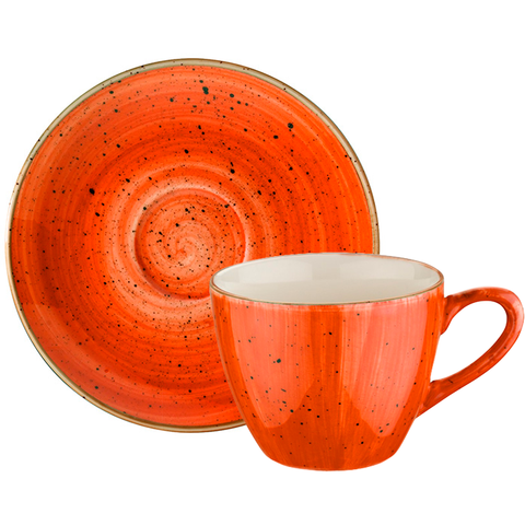 Terracotta cup with saucer 80ml