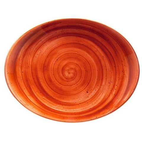 Terracotta Moove Oval Plate 31x24cm