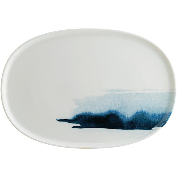 Blue Wave Hygee Oval Platter 34cm