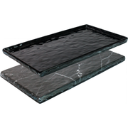 Rectangular melamine tray "Black marble" GN 1/2