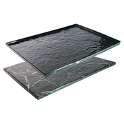 Rectangular melamine tray "Black marble" GN 1/1