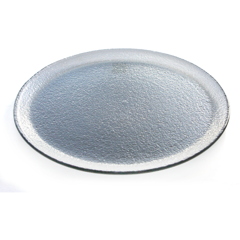 Round smoked glass plate 30cm