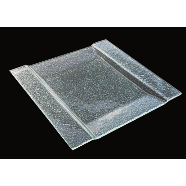 Square clear glass plate 31x31cm