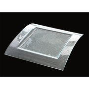 Square clear glass plate 31x31cm