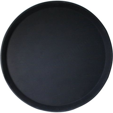 Round serving tray black 35cm