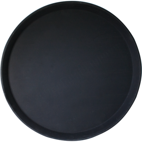 Round serving tray black 40cm