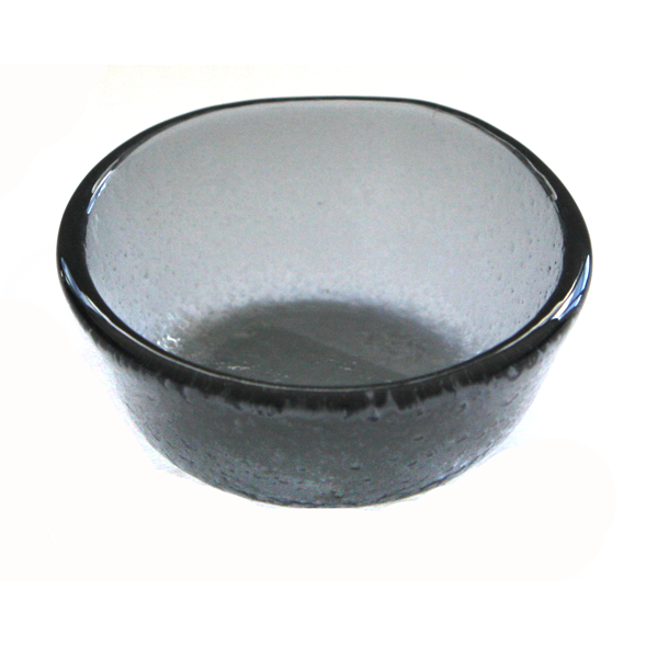 Round smoked glass bowl 10cm