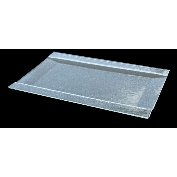 Rectangular clear glass plate 25х40cm