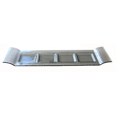 Rectangular smoked glass plate with 4 parts 14x48cm