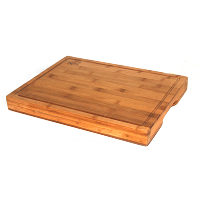 Bamboo board with recessed handle