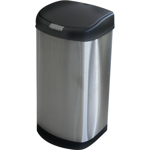 Rectangular metal trash can 55 litres