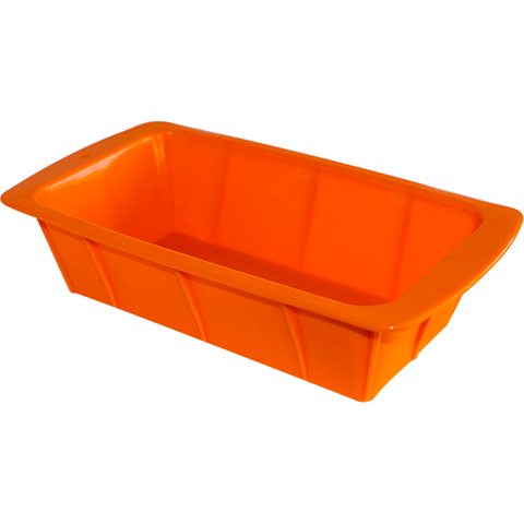Silicone rectangular cake pan orange