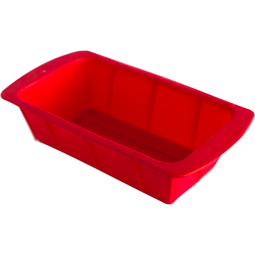 Silicone rectangular cake pan red