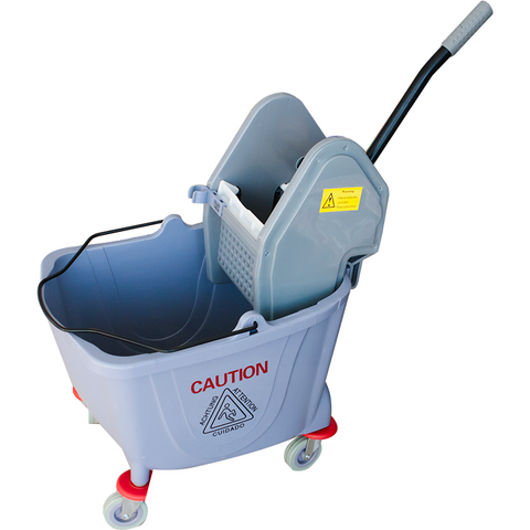 Single mop trolley with wringer grey 36 litres