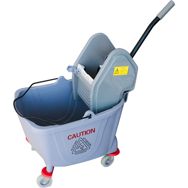 Single mop trolley with wringer "Grey" 25 litres