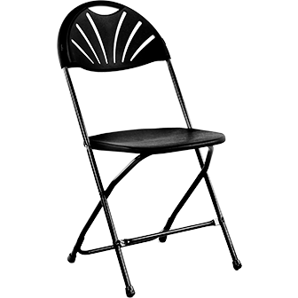 Folding steel catering chair black 39x40cm