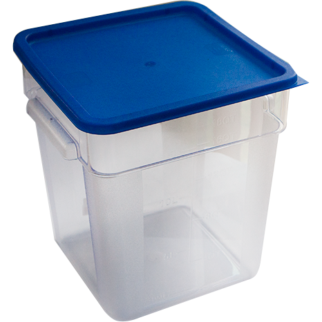 Square storage container with lid 18 litres