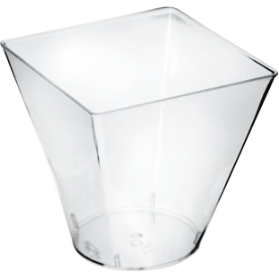 Disposable clear square bowl 240ml