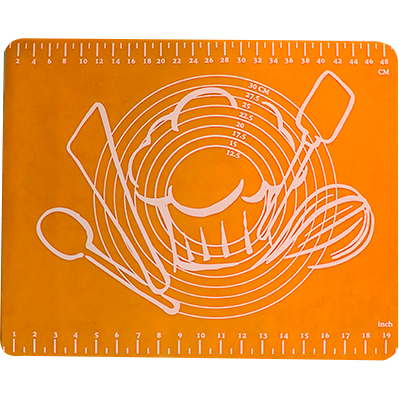 Silicone mat for cooking station orange 50x40cm