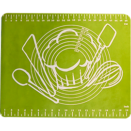 Silicone mat for cooking station green 50x40cm