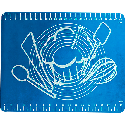 Silicone mat for cooking station blue 50x40cm