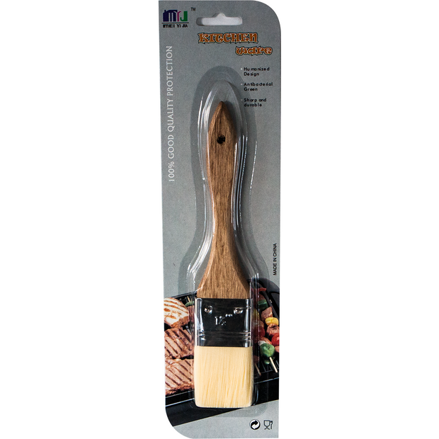 Pastry brush with wooden handle