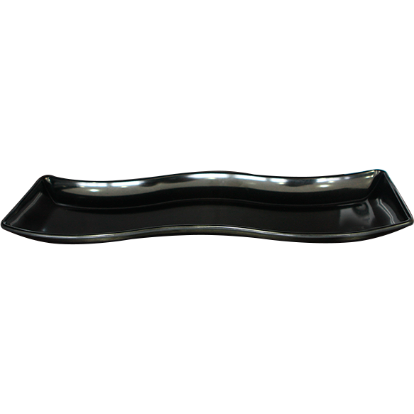Melamine platter "Wavy" black 60cm