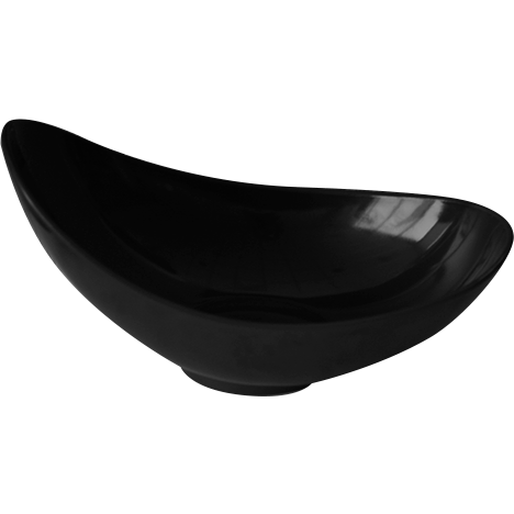 Melamine oval bowl black 30.5cm