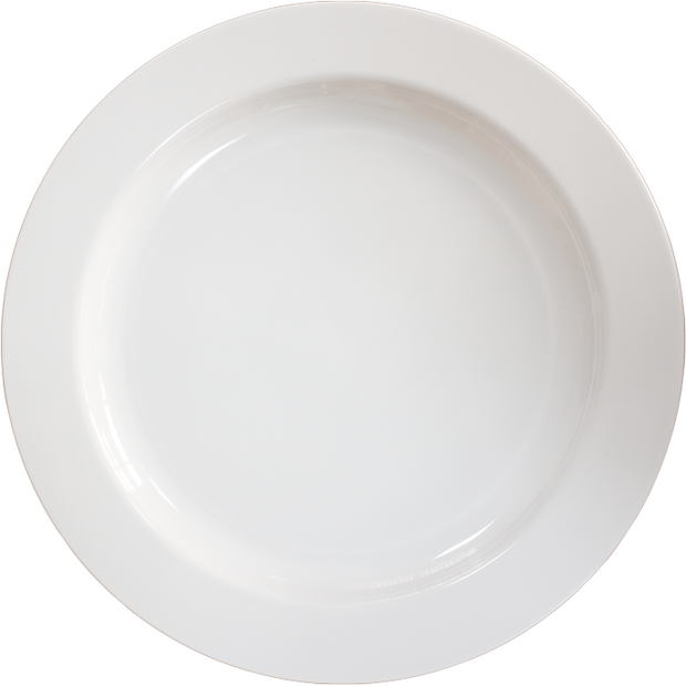 Polystyrene round plate "White" 19cm