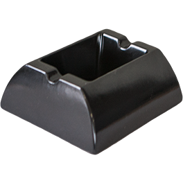 Melamine ashtray rectangular black 10cm