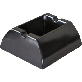Ashtray windproof melamine black 10.6cm
