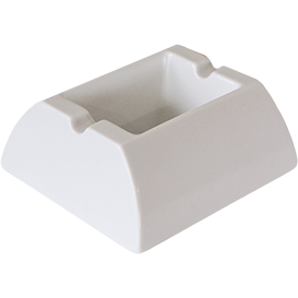 Melamine ashtray rectangular white 10.6cm