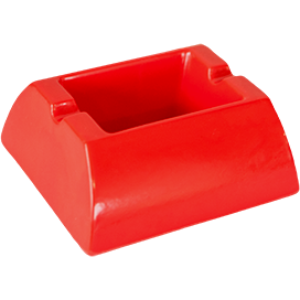 Melamine ashtray rectangular red 10.6cm