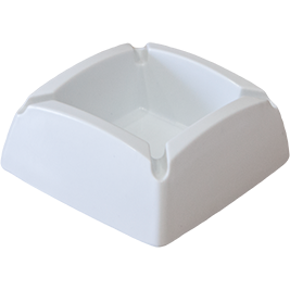 Melamine ashtray square white 9.5cm