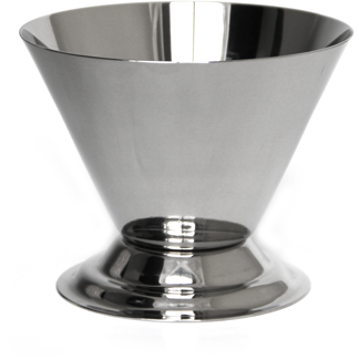 Stainless steel ice cream cup conical 12cm