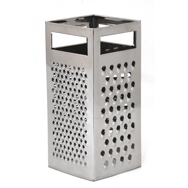 Stainless steel 4 sided square grater 22.5x10cm