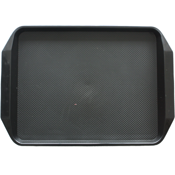 Polypropylene non slip serving tray black 42.5cm