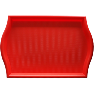 Polypropylene non-slip serving tray red 45cm