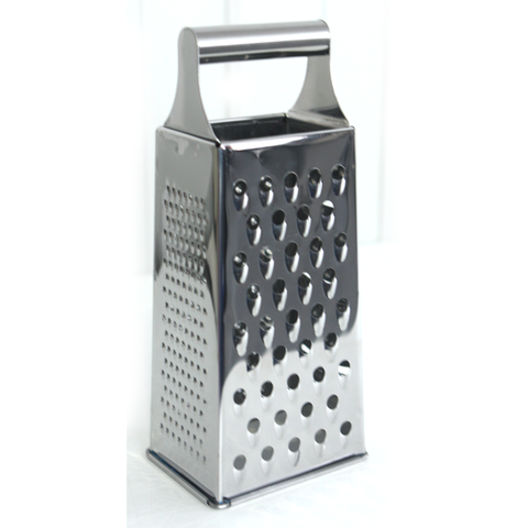 Metal 4 side grater with round handle 10x8cm