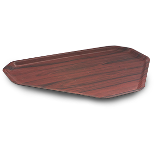 Plastic trapezoid serving tray "Wenge" 52сm