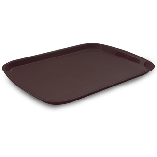 Plastic serving tray brown 52.2x37.2cm