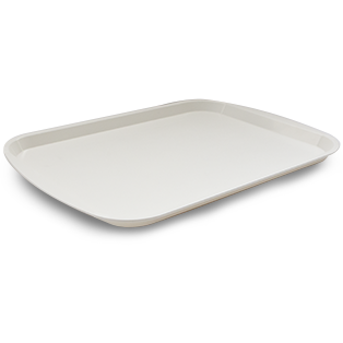Plastic serving tray white 52.5cm
