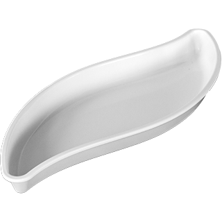 Melamine platter "Leaf" white 51cm