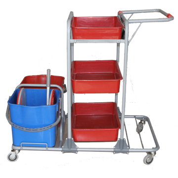 Janitor trolley for cleaning equipment