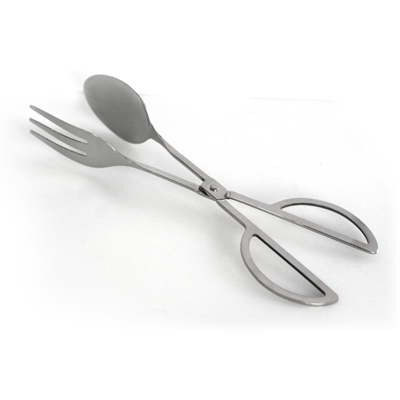 Metal serving tongs