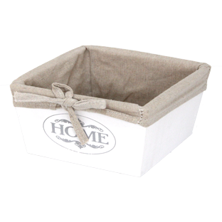 White wooden storage box 20cm