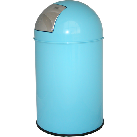 Bin with hinged flap blue